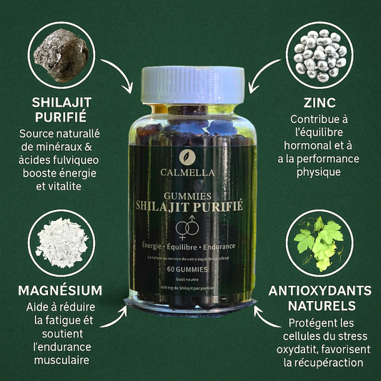 Calmella Shilajit Purifié – Énergie & Endurance au Naturel