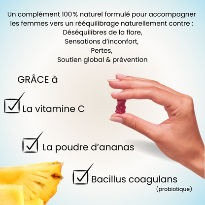 Calmella Flore Intime – Gummies Bien-être Vaginal & Odeur Naturelle